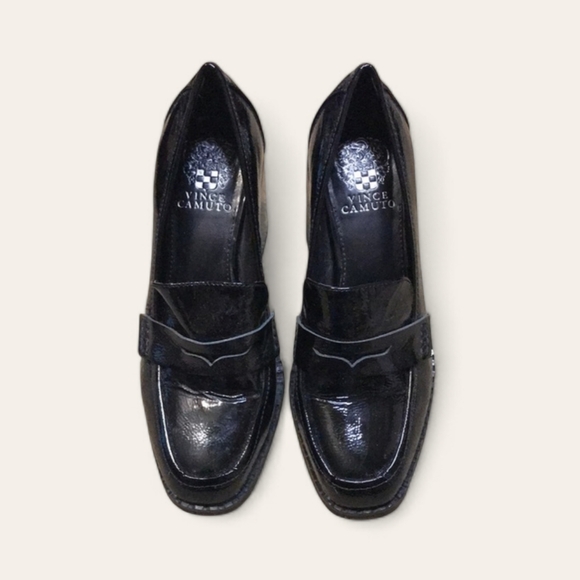 Vince Camuto Black Patent Leather Loafers - Picture 2 of 7
